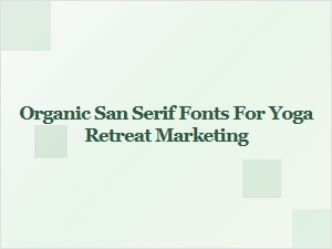 Serene Sans Serif Fonts for Wellness Branding